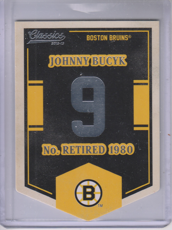 2012-13 Classics Signatures Banner Numbers #12 Johnny Bucyk