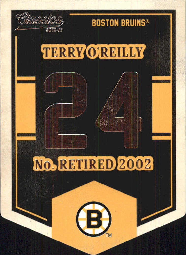 2012-13 Classics Signatures Banner Numbers #15 Terry O'Reilly