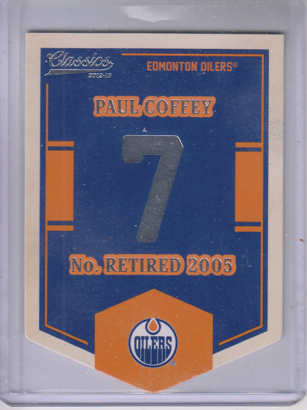2012-13 Classics Signatures Banner Numbers #3 Paul Coffey SP