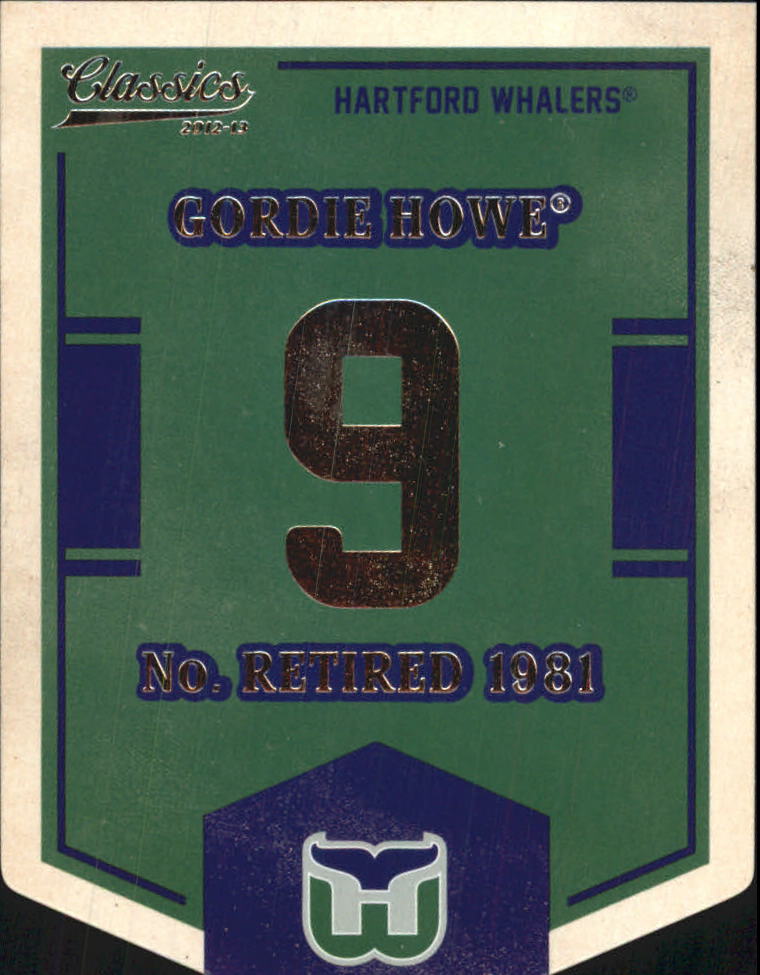 2012-13 Classics Signatures Banner Numbers #4 Gordie Howe SP