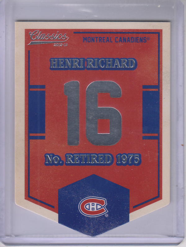 2012-13 Classics Signatures Banner Numbers #43 Henri Richard