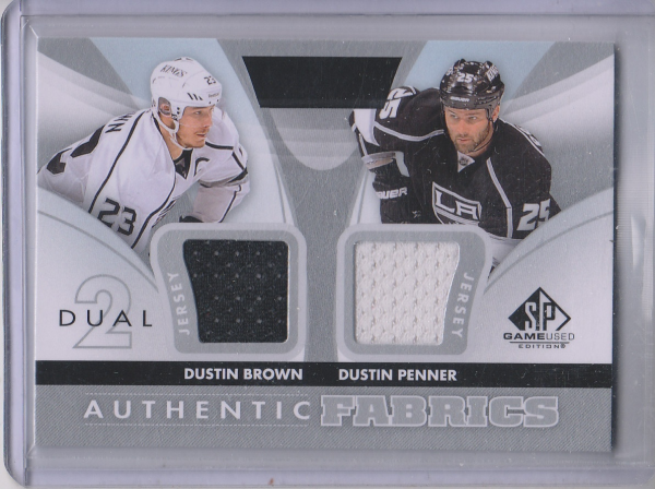 2012-13 SP Game Used Authentic Fabrics Dual #AF2DD Dustin Brown/Dustin Penner D