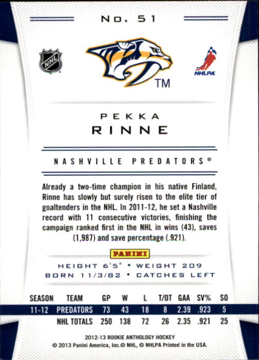 2012-13 Panini Rookie Anthology - #50 Shea Weber