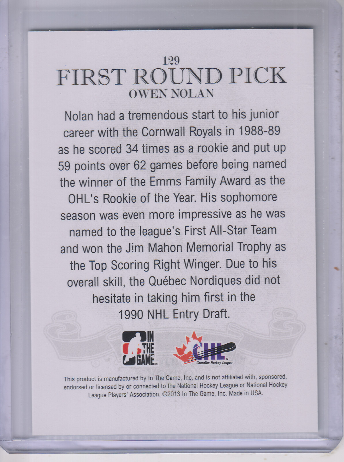 A4658- 2012-13 ITG Draft Prospects EMERALD Hk Cards -You Pick- 15+ FREE US SHIP - Picture 38 of 48