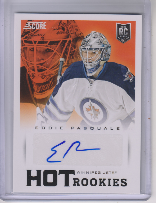2013-14 Score Hot Rookie Signatures #596 Eddie Pasquale