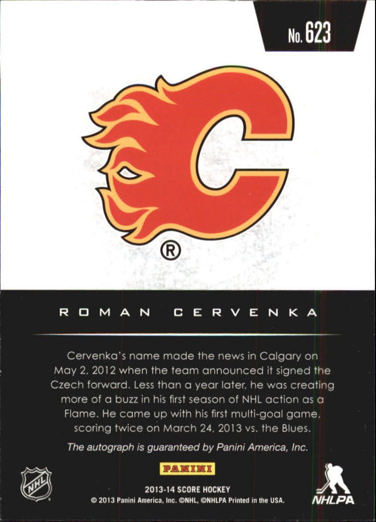 2013-14 Score Hot Rookie Signatures #623 Roman Cervenka back image