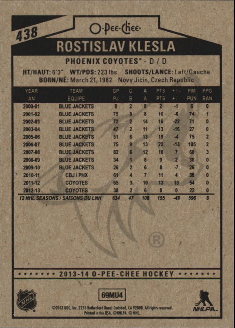 A6815- 2013-14 O-Pee-Chee Hk #s 401-642 +Rookies -You Pick- 15+ FREE US SHIP - Picture 75 of 280