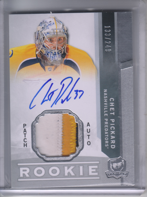 2012-13 The Cup #115 Chet Pickard JSY AU/249 RC