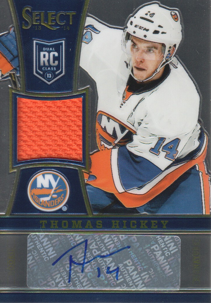 2013-14 Select Rookies Jersey Autographs #256 Thomas Hickey/199