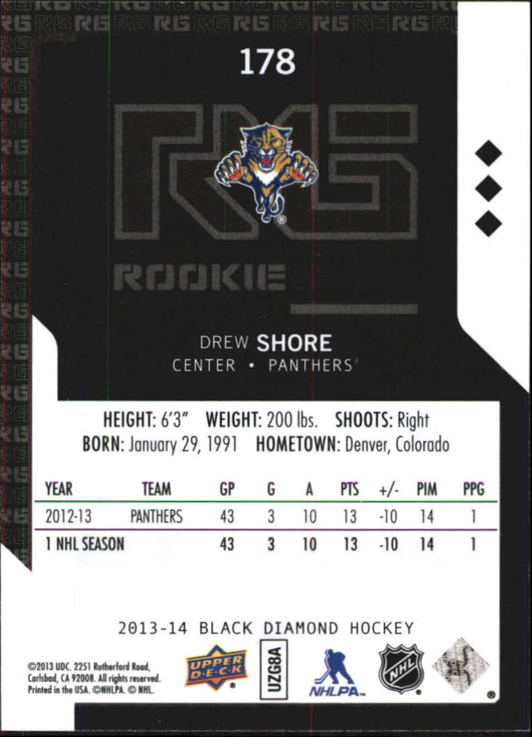 2013-14 Black Diamond #178 Drew Shore RC