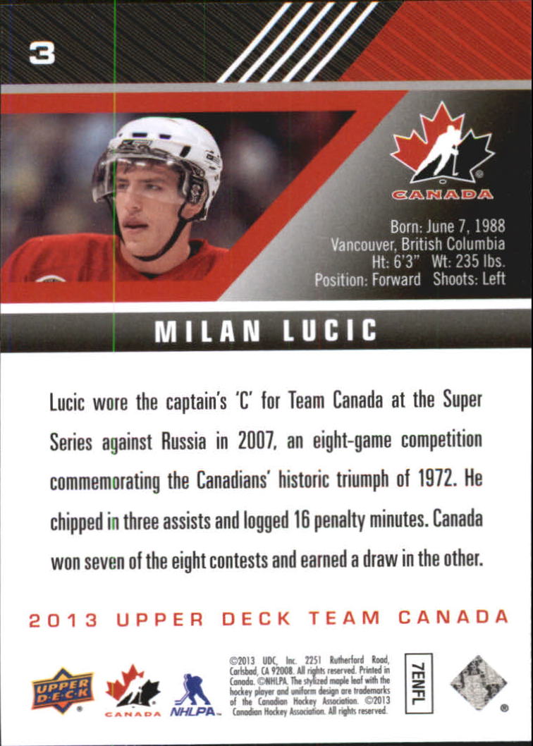 A2632- 2013-14 Upper Deck Team Canada Hk #s 1-220 -You Pick- 15+ FREE US SHIP - Picture 7 of 401