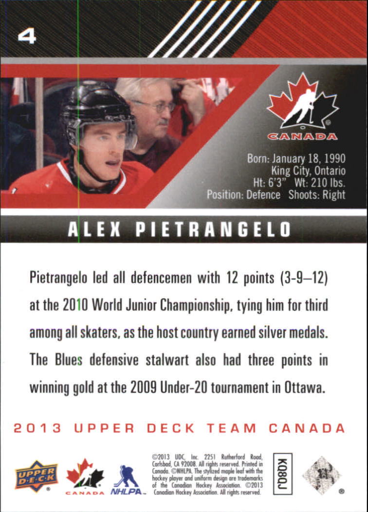 A2632- 2013-14 Upper Deck Team Canada Hk #s 1-220 -You Pick- 15+ FREE US SHIP - Picture 9 of 401