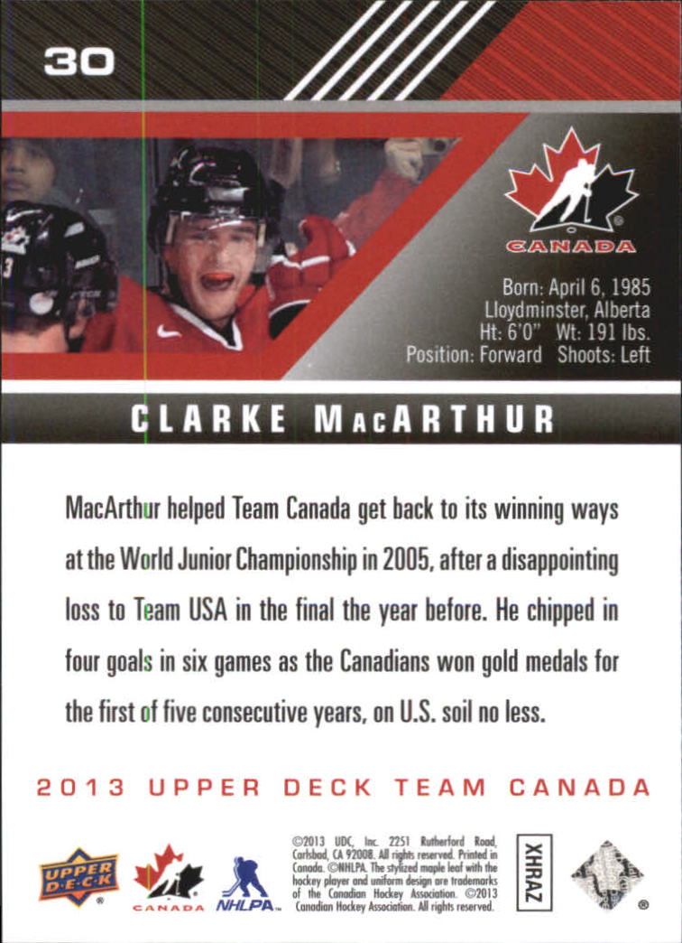 A2632- 2013-14 Upper Deck Team Canada Hk #s 1-220 -You Pick- 15+ FREE US SHIP - Picture 59 of 401