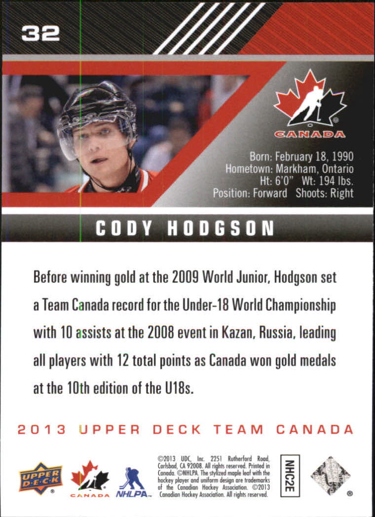 A2632- 2013-14 Upper Deck Team Canada Hk #s 1-220 -You Pick- 15+ FREE US SHIP - Picture 63 of 401