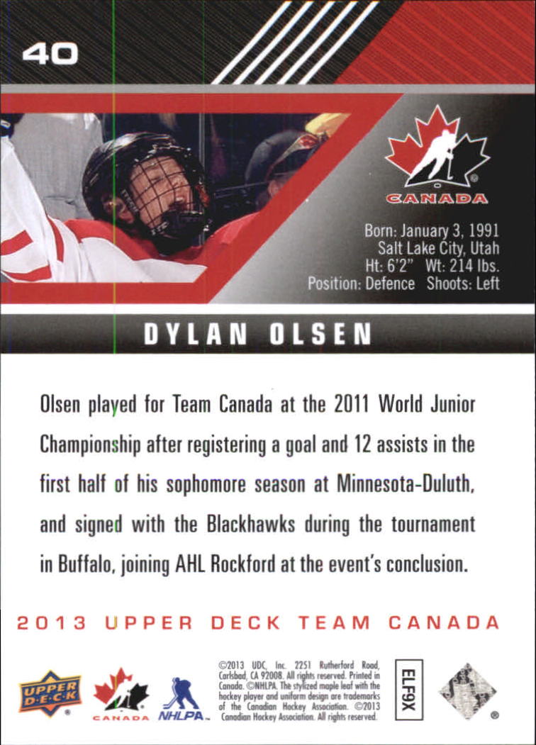 A2632- 2013-14 Upper Deck Team Canada Hk #s 1-220 -You Pick- 15+ FREE US SHIP - Picture 79 of 401