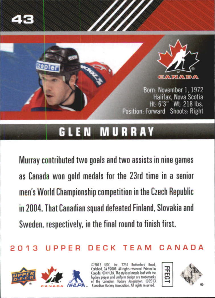 A2632- 2013-14 Upper Deck Team Canada Hk #s 1-220 -You Pick- 15+ FREE US SHIP - Picture 85 of 401