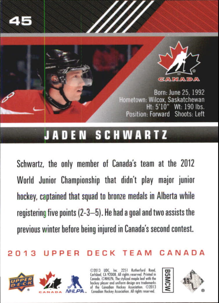A2632- 2013-14 Upper Deck Team Canada Hk #s 1-220 -You Pick- 15+ FREE US SHIP - Picture 89 of 401