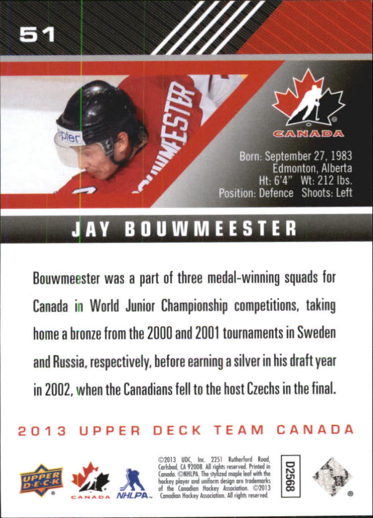 A2632- 2013-14 Upper Deck Team Canada Hk #s 1-220 -You Pick- 15+ FREE US SHIP - Picture 101 of 401