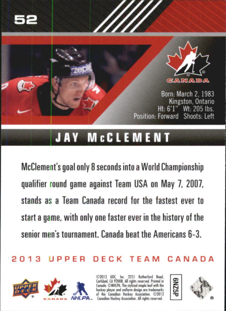 A2632- 2013-14 Upper Deck Team Canada Hk #s 1-220 -You Pick- 15+ FREE US SHIP - Picture 103 of 401