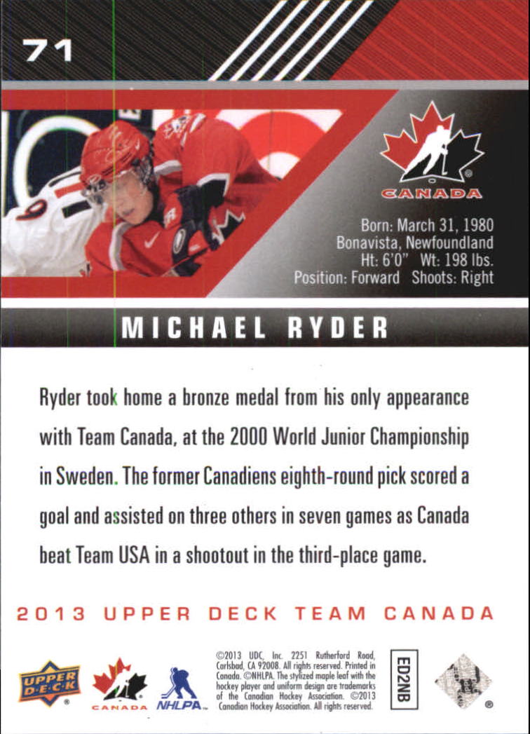A2632- 2013-14 Upper Deck Team Canada Hk #s 1-220 -You Pick- 15+ FREE US SHIP - Picture 141 of 401