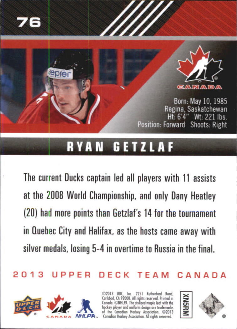 A2632- 2013-14 Upper Deck Team Canada Hk #s 1-220 -You Pick- 15+ FREE US SHIP - Picture 151 of 401