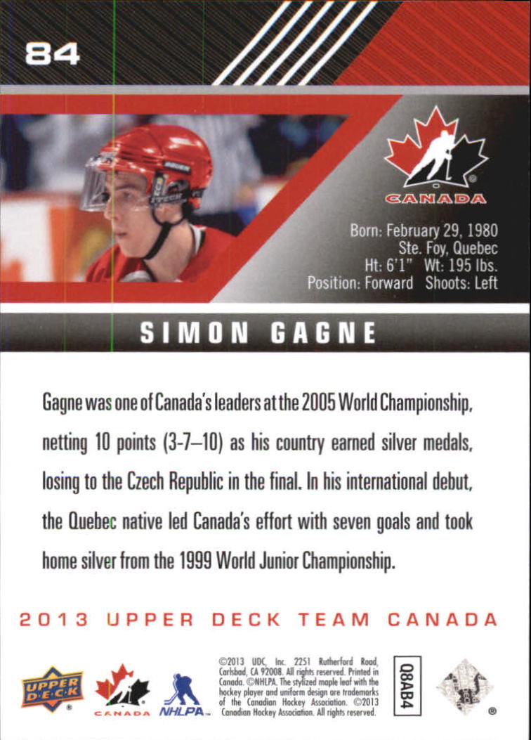 A2632- 2013-14 Upper Deck Team Canada Hk #s 1-220 -You Pick- 15+ FREE US SHIP - Picture 167 of 401