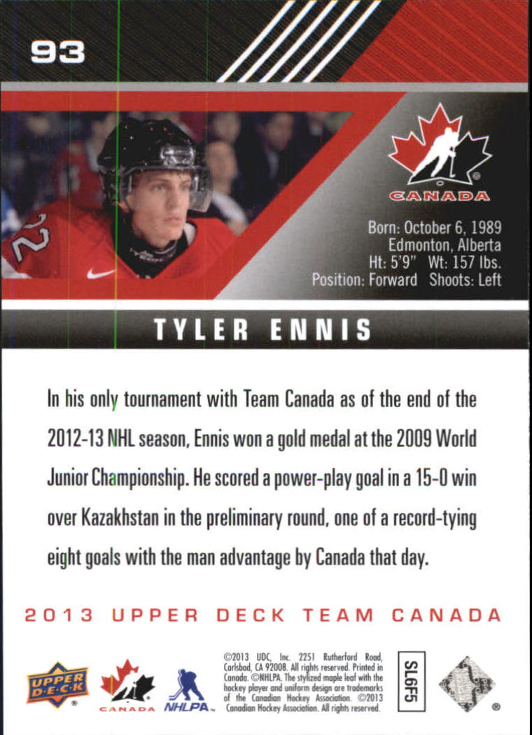 A2632- 2013-14 Upper Deck Team Canada Hk #s 1-220 -You Pick- 15+ FREE US SHIP - Picture 185 of 401