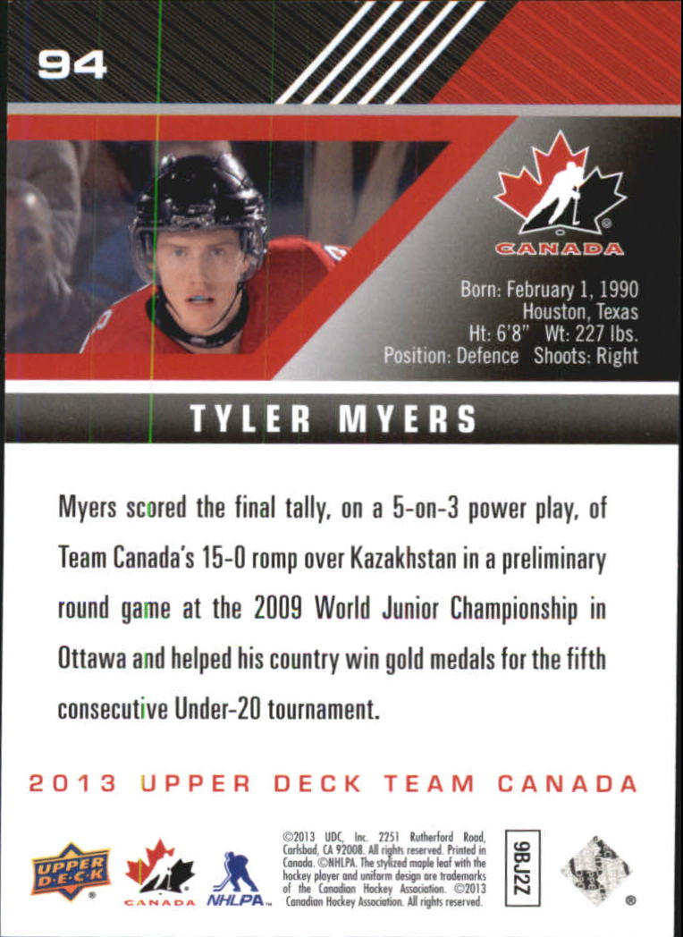A2632- 2013-14 Upper Deck Team Canada Hk #s 1-220 -You Pick- 15+ FREE US SHIP - Picture 187 of 401