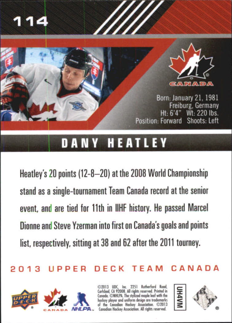 A2632- 2013-14 Upper Deck Team Canada Hk #s 1-220 -You Pick- 15+ FREE US SHIP - Picture 227 of 401