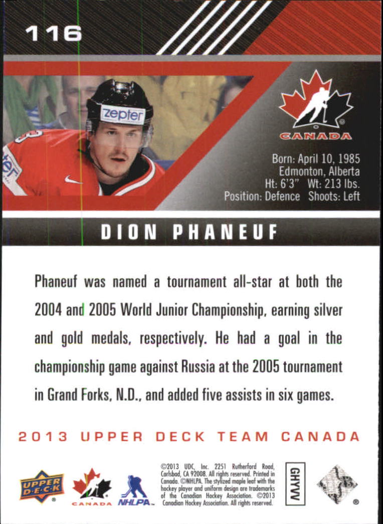 A2632- 2013-14 Upper Deck Team Canada Hk #s 1-220 -You Pick- 15+ FREE US SHIP - Picture 231 of 401