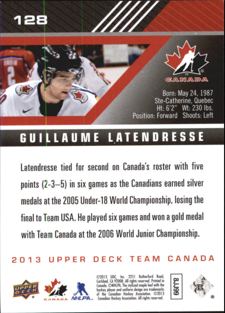 A2632- 2013-14 Upper Deck Team Canada Hk #s 1-220 -You Pick- 15+ FREE US SHIP - Picture 255 of 401