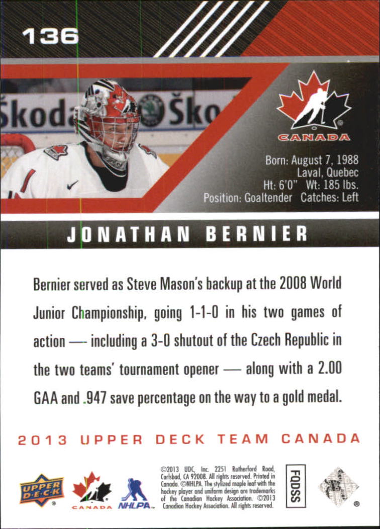 A2632- 2013-14 Upper Deck Team Canada Hk #s 1-220 -You Pick- 15+ FREE US SHIP - Picture 271 of 401