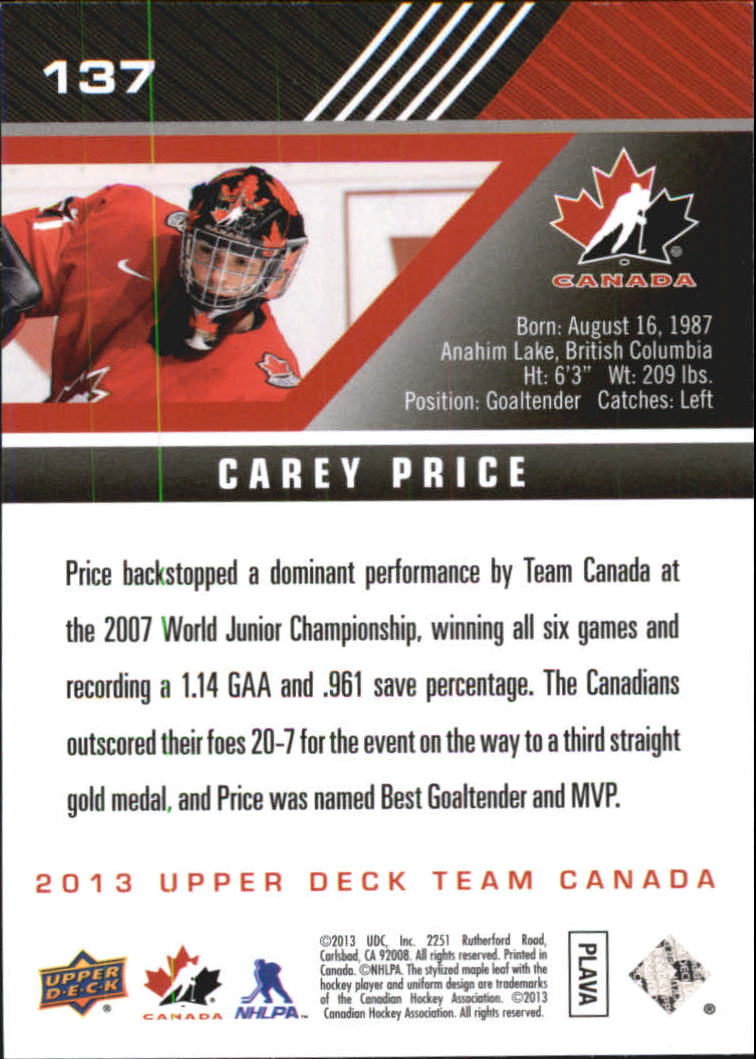 A2632- 2013-14 Upper Deck Team Canada Hk #s 1-220 -You Pick- 15+ FREE US SHIP - Picture 273 of 401