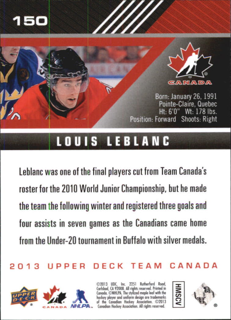 A2632- 2013-14 Upper Deck Team Canada Hk #s 1-220 -You Pick- 15+ FREE US SHIP - Picture 299 of 401