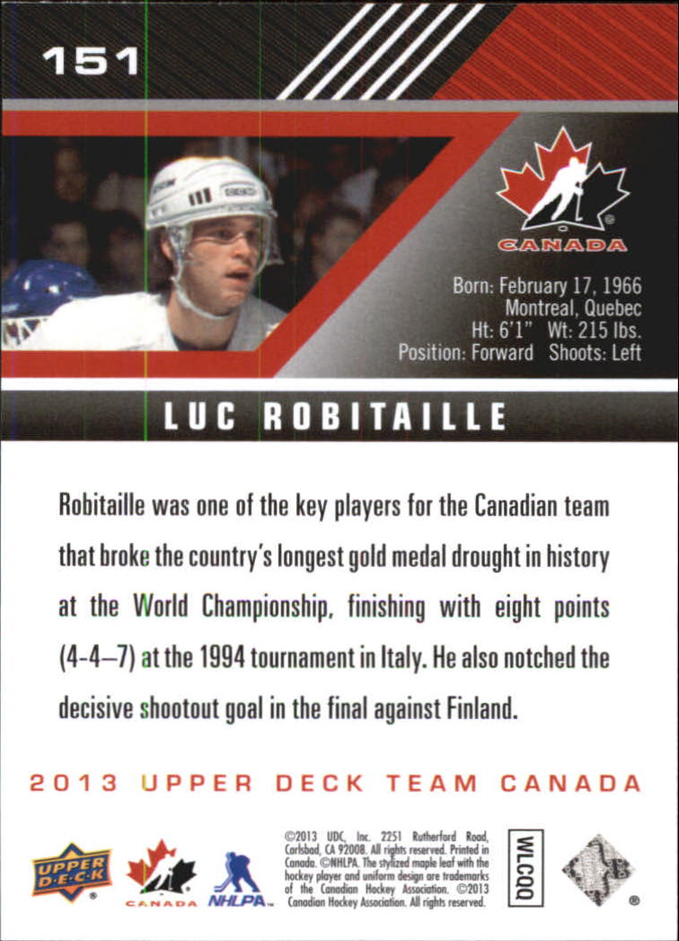 A2632- 2013-14 Upper Deck Team Canada Hk #s 1-220 -You Pick- 15+ FREE US SHIP - Picture 301 of 401
