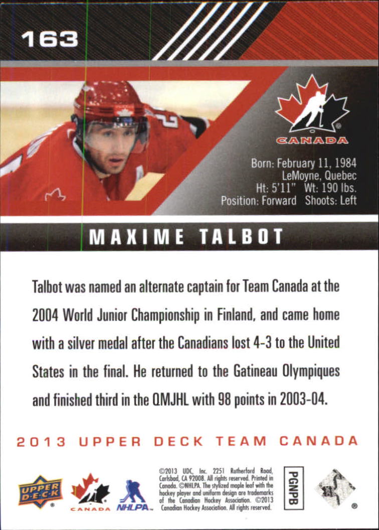 A2632- 2013-14 Upper Deck Team Canada Hk #s 1-220 -You Pick- 15+ FREE US SHIP - Picture 323 of 401