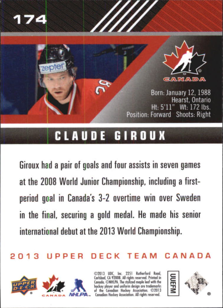 A2632- 2013-14 Upper Deck Team Canada Hk #s 1-220 -You Pick- 15+ FREE US SHIP - Picture 345 of 401