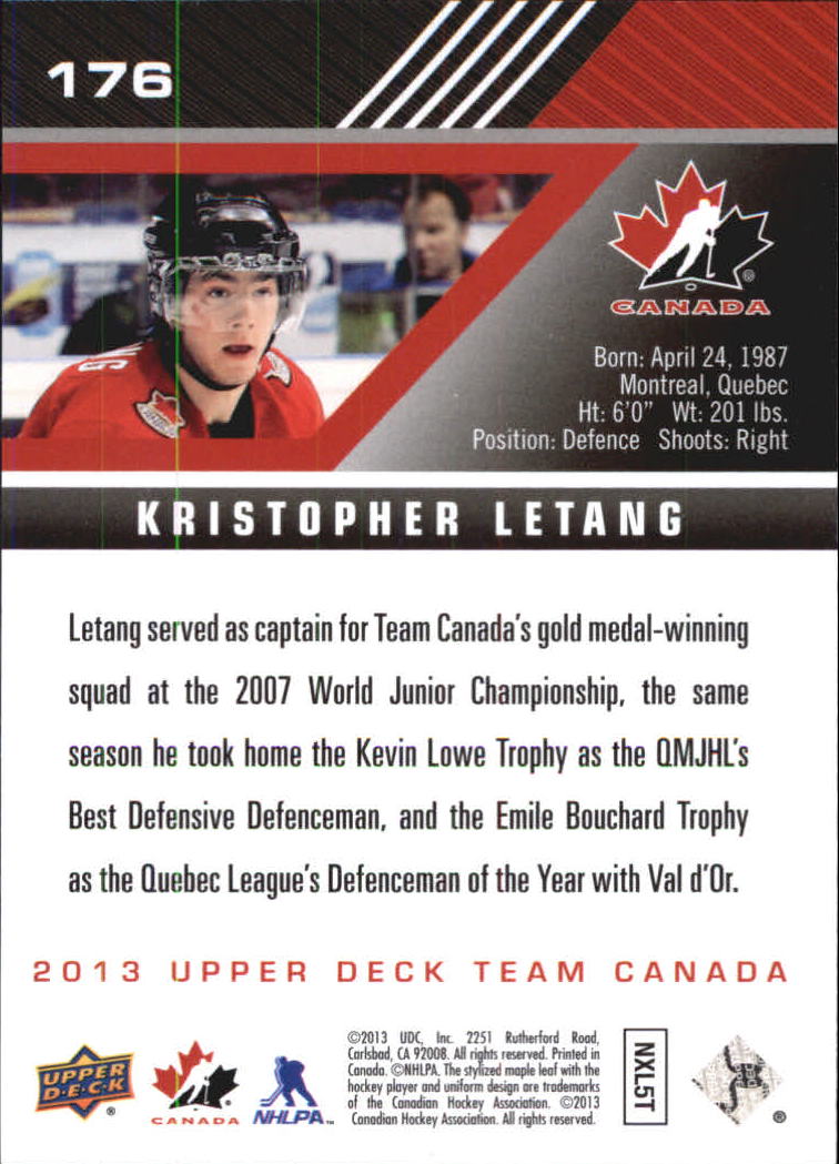 A2632- 2013-14 Upper Deck Team Canada Hk #s 1-220 -You Pick- 15+ FREE US SHIP - Picture 349 of 401