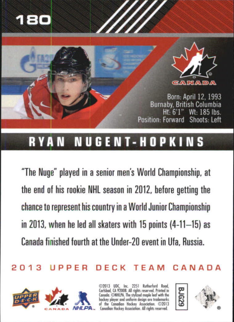 A2632- 2013-14 Upper Deck Team Canada Hk #s 1-220 -You Pick- 15+ FREE US SHIP - Picture 357 of 401