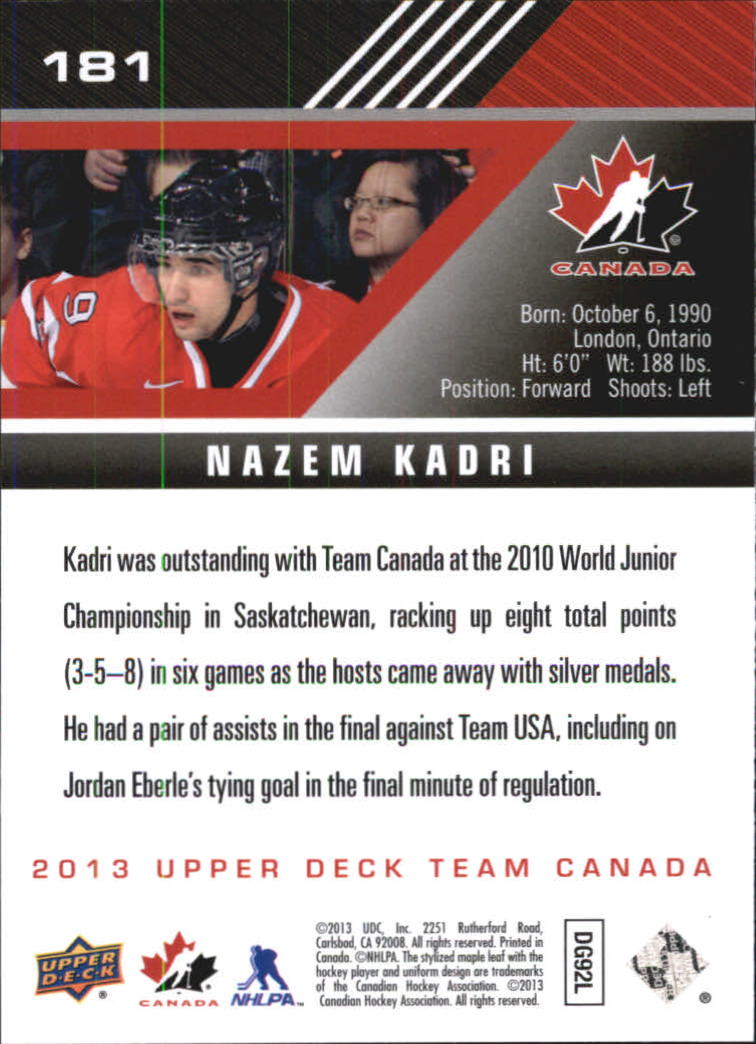 A2632- 2013-14 Upper Deck Team Canada Hk #s 1-220 -You Pick- 15+ FREE US SHIP - Picture 359 of 401