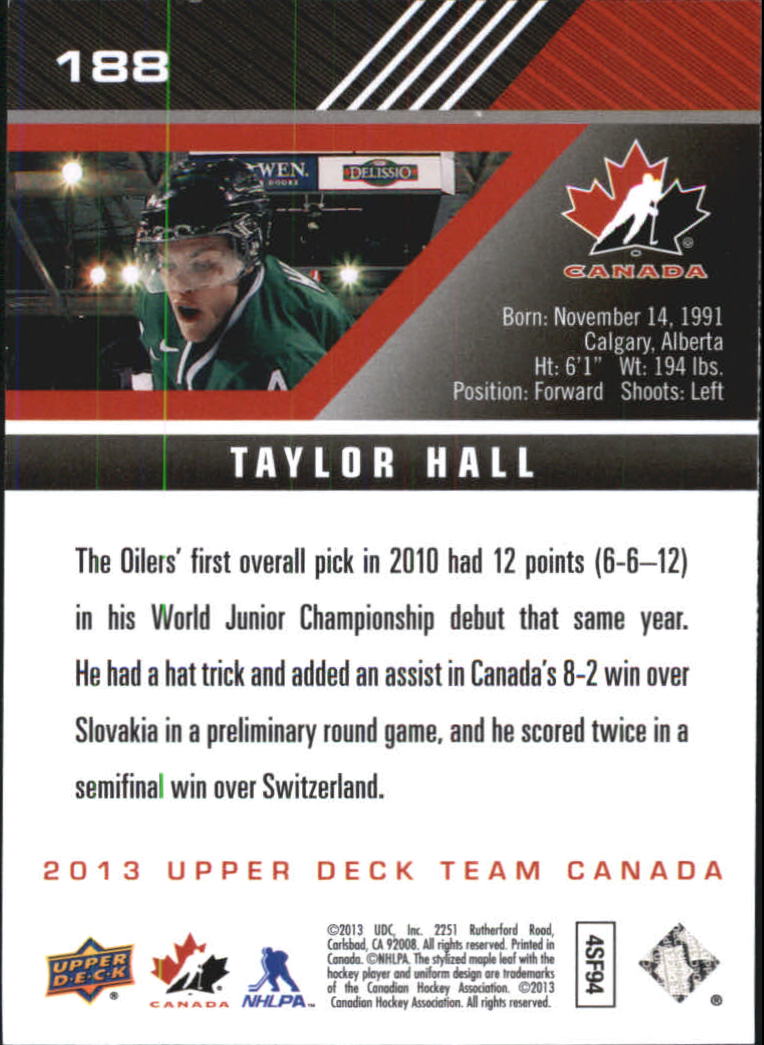 A2632- 2013-14 Upper Deck Team Canada Hk #s 1-220 -You Pick- 15+ FREE US SHIP - Picture 371 of 401