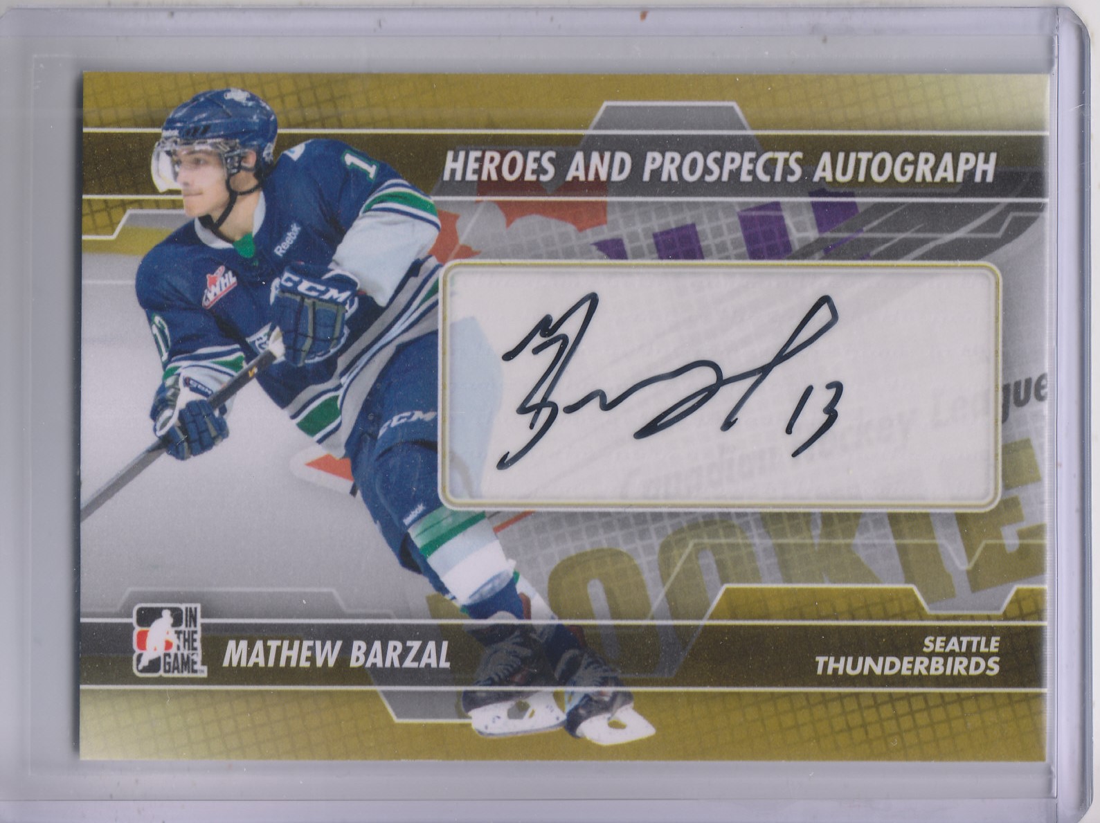 2013-14 ITG Heroes and Prospects Autographs #AMB Mathew Barzal