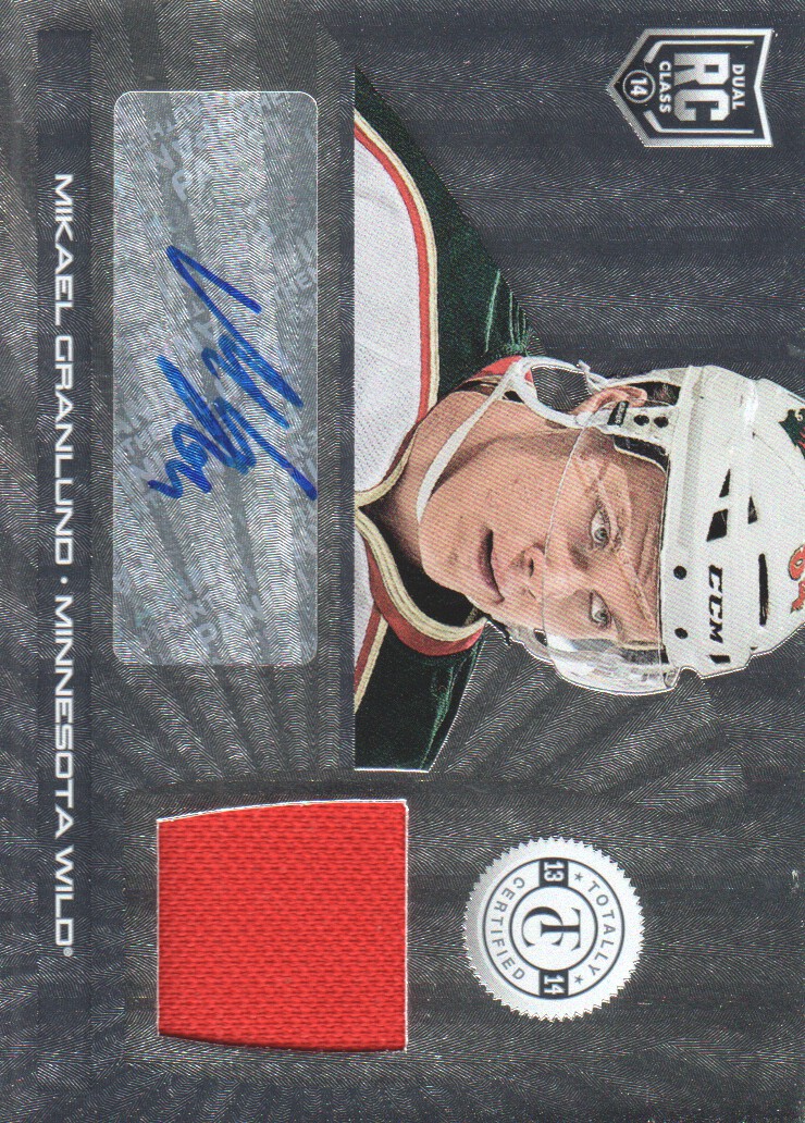 2013-14 Totally Certified Rookie Autograph Jerseys #205 Mikael Granlund/250