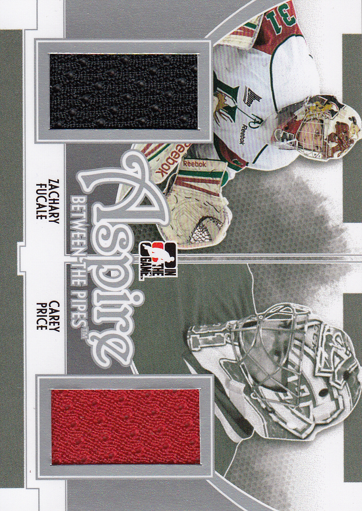 2013-14 Between the Pipes Aspire Jerseys Silver #ASP01 Zachary Fucale/Carey Price