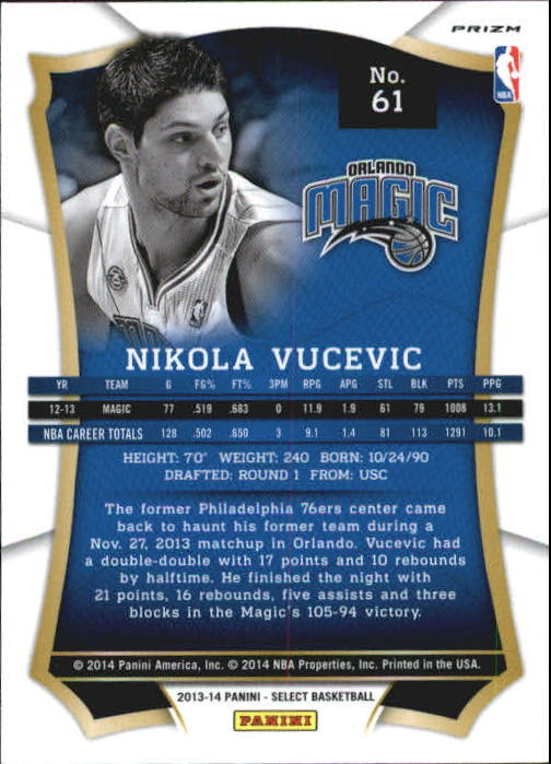 B3703- 2013-14 Select Prizms Bk Card #s 1-200 -You Pick- 15+ FREE US SHIP - Picture 75 of 206