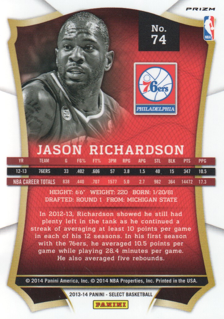 B3703- 2013-14 Select Prizms Bk Card #s 1-200 -You Pick- 15+ FREE US SHIP - Picture 86 of 206
