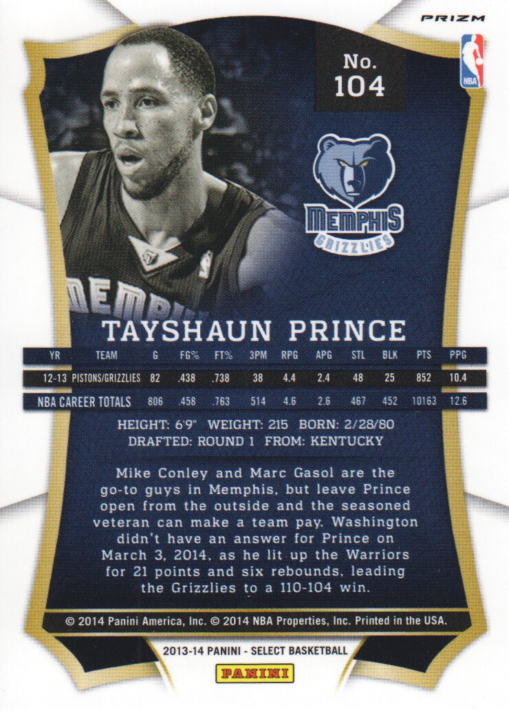 B3703- 2013-14 Select Prizms Bk Card #s 1-200 -You Pick- 15+ FREE US SHIP - Picture 120 of 206