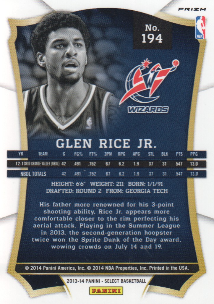 B3703- 2013-14 Select Prizms Bk Card #s 1-200 -You Pick- 15+ FREE US SHIP - Picture 200 of 206