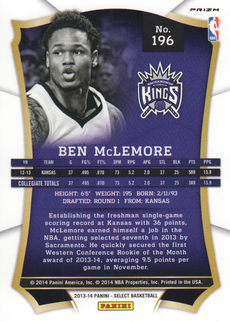 B3703- 2013-14 Select Prizms Bk Card #s 1-200 -You Pick- 15+ FREE US SHIP - Picture 204 of 206