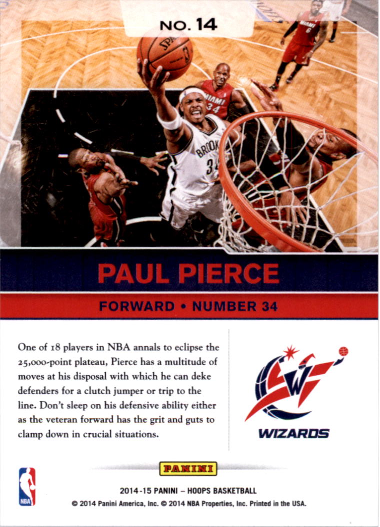 2014-15 Hoops End 2 End #14 Paul Pierce back image